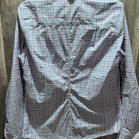 Frank & Eileen Barry Women’s Large Multicolor Checkered Shirt EUC 100% Cotten - Picture 10 of 11